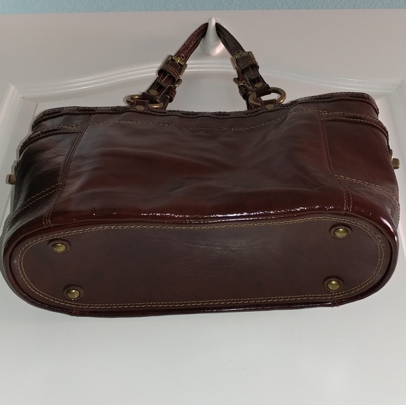 EUC COACH Laced Patent Gallery Tote - Picture 6 of 8